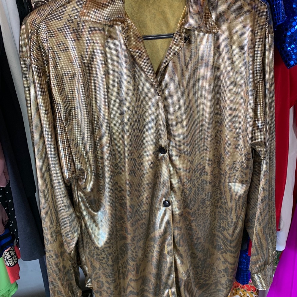 Shiny shirt long sleeve. Sexy